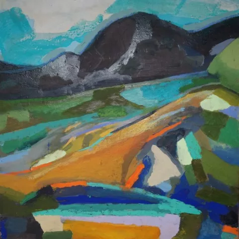 #L04: Kunstdruck - Am Berg (80 x 80 cm)