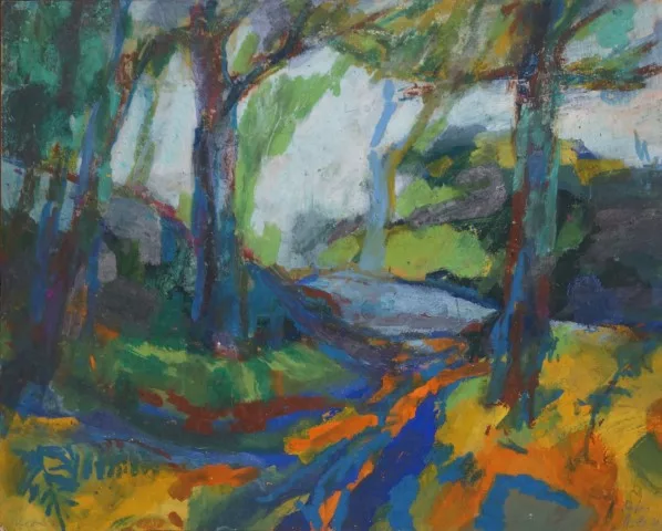 #L10: Kunstdruck - Auf dem Waldweg (50 x 40 cm)