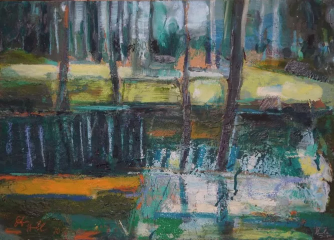 #L11: Kunstdruck - Am Waldsee (49 x 35 cm)