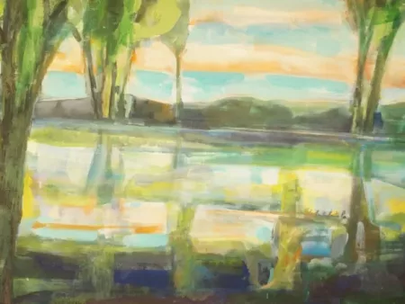 #L32: Gemälde - Am Ufer der Stille (150 x 80 cm)